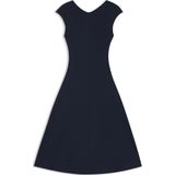 BOSS - Mouwloze Jurk - Matte Jersey - Slim-fit - Waterval-halslijn