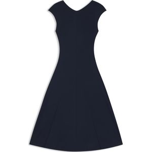 BOSS - Mouwloze Jurk - Matte Jersey - Slim-fit - Waterval-halslijn