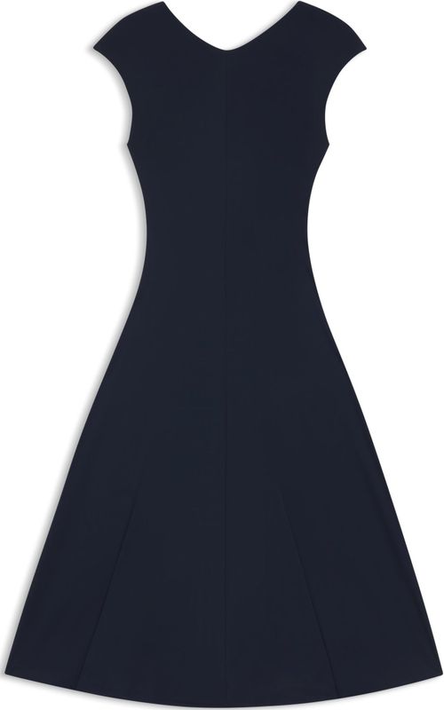 BOSS - Mouwloze Jurk - Matte Jersey - Slim-fit - Waterval-halslijn