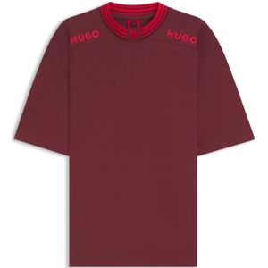 HUGO - T-shirt - Katoen - Ruimvallend Model - Contrastranden en Logo’s