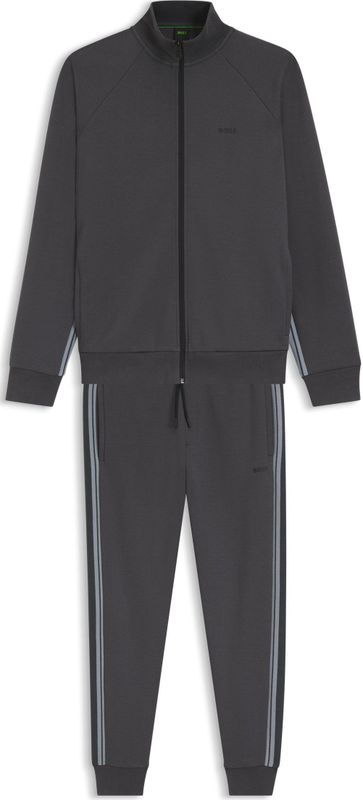 Regular-fit trainingspak set van stretchkatoen met gestreepte details