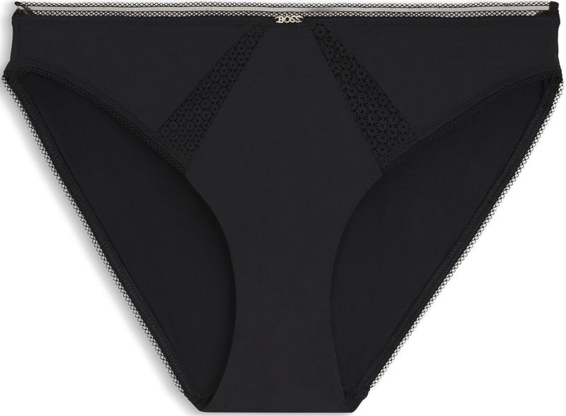 BOSS - Slips - Microvezelstof - Met Kanten Inzetstukken