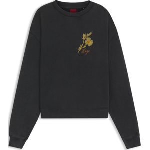 Sweater van katoenen badstof met creatief artwork