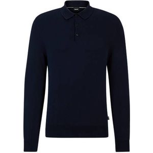 Regular-fit trui van katoenen jersey met polokraag