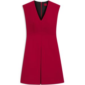 HUGO - Mouwloze Jurk - Regular-fit - Met Plooi Aan De Voorkant