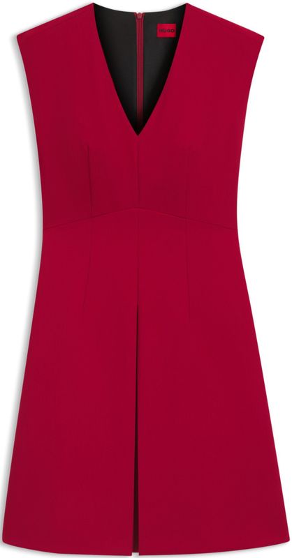 HUGO - Mouwloze Jurk - Regular-fit - Met Plooi Aan De Voorkant