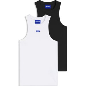 Set van twee tanktops van stretchkatoen met logo