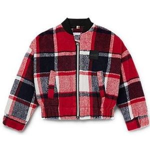 Geruit kinderjack met logodetails