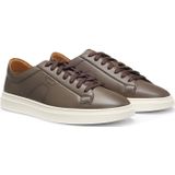 Lage sneakers van leer met reliëflogo