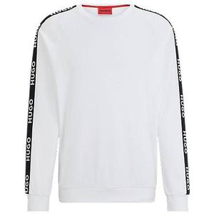 Sweatshirt van katoenen sweatstof met logoband en geribbelde boorden