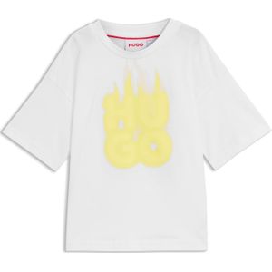 HUGO Kids - T-shirt - Katoen - Vlamlogo - Voor Kinderen