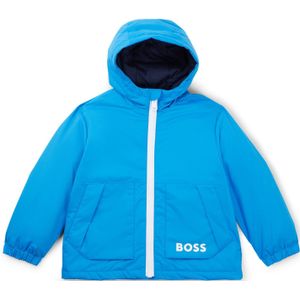 Windjack voor kinderen met capuchon en verborgen monogramdessin