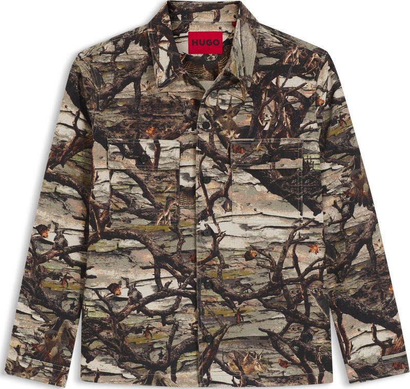 Hugo - Epoldo 10273462 01 - Overhemd - Camouflage - Oversized Pasvorm