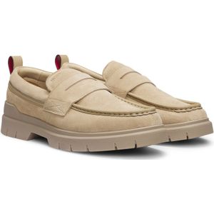 Loafers van suède met decoraties van imitatieleer