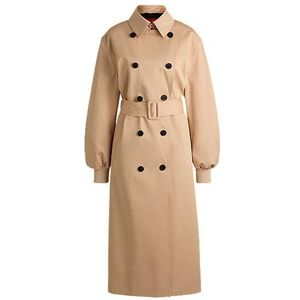 Oversized-fit double-breasted trenchcoat van katoen