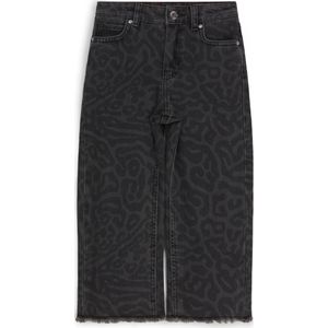 Relaxed-fit kinderjeans van denim met luipaardprint