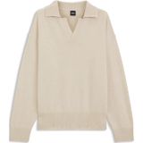 Trui van scheerwol met Johnny-kraag