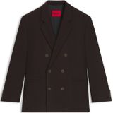 HUGO - Blazer - Moderne Pasvorm - Stretchdobby - Visgraatpatroon