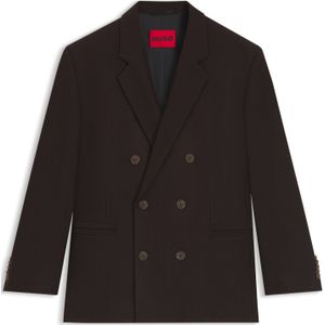 HUGO - Blazer - Moderne Pasvorm - Stretchdobby - Visgraatpatroon