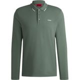 Polo van katoenpiqué met logodetail