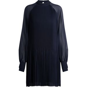 Plisséjurk met transparante mouwen