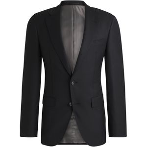 Slim-fit blazer van scheerwol met stretch