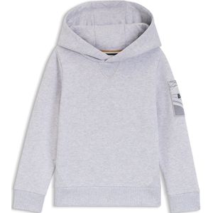 BOSS Kidswear - Kinderhoodie - Fleece van Katoenmix - Met Logoapplicatie