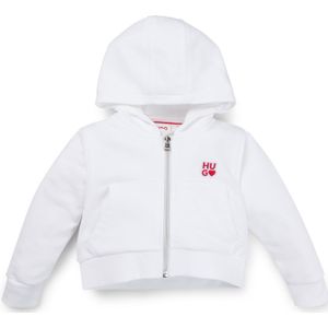Kinderhoodie van een katoenmix met rits en logodetails