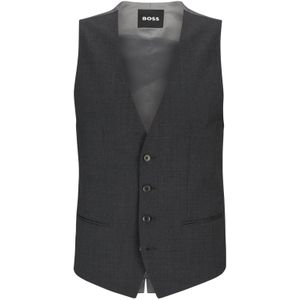 Slim-fit gilet van een scheerwolmix