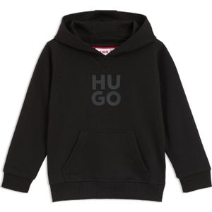 Kinderhoodie van badstof in een katoenmix met tweedelig logo