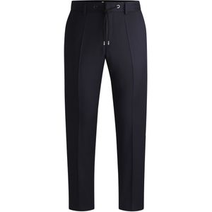 Slim-fit broek van scheerwollen serge