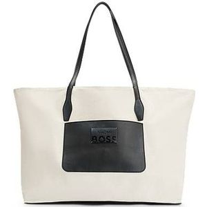 NAOMI x BOSS shopper met leren detail en afneembare pouch