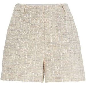 Relaxed-fit tweed shorts met lussen