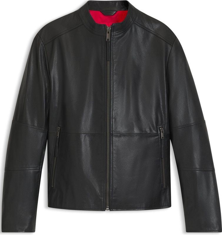 HUGO - Slim-fit Jas - Generfd Leer