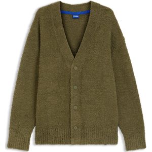 Oversized-fit vest gebreid in bouclé-stijl