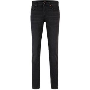 Slim-fit jeans van zwart superstretchdenim
