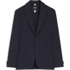 Slim-fit blazer van een katoenmix met microdessin