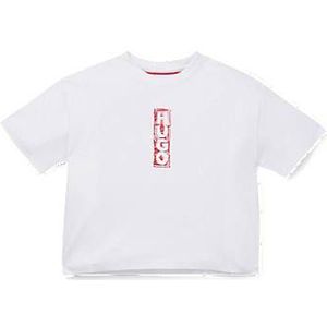 T-shirt van stretchjersey met logo’s in stiftstijl voor kinderen