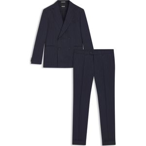 Slim-fit pak met verticale strepen