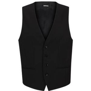 Slim-fit gilet van scheerwol met stretch