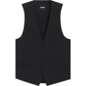 Slim-fit gilet van stretchwol
