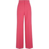 HUGO Womenswear - Korte Broek - Stretchmateriaal - Hoge Tailleband - Uitlopende Pijpen