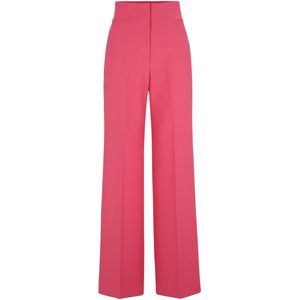 HUGO Womenswear - Korte Broek - Stretchmateriaal - Hoge Tailleband - Uitlopende Pijpen