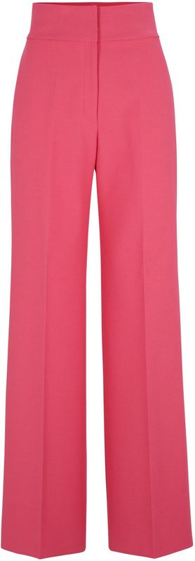 HUGO Womenswear - Korte Broek - Stretchmateriaal - Hoge Tailleband - Uitlopende Pijpen