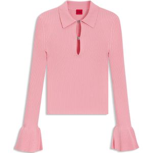 Gebreide polo met knoopsluitingen met tweedelig logo