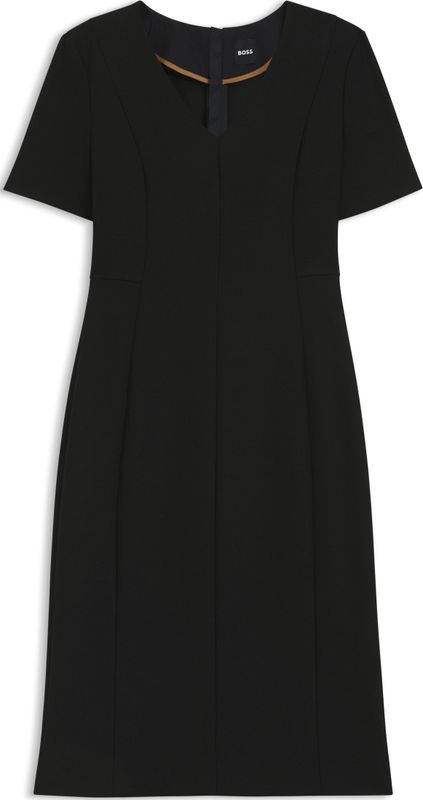 BOSS - Jurk - V-hals - Stretchmateriaal