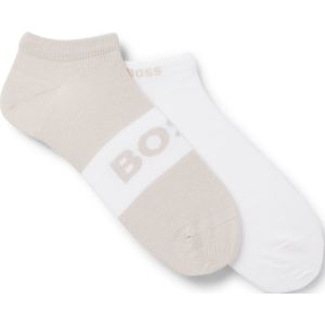 Set van twee paar enkelsokken van stretchmateriaal