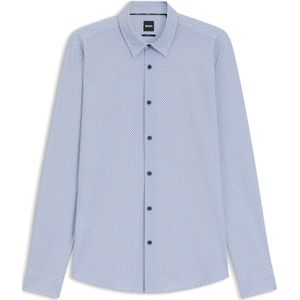 Slim-fit overhemd van hoogwaardige stretchjersey met print