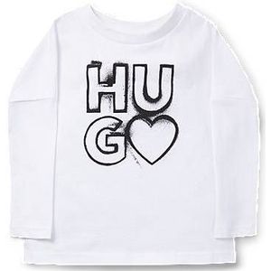 T-shirt van katoen met lange mouwen en logo-artwork voor kinderen
