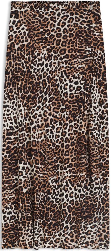 HUGO - Maxirok - Luipaardprint - Regular-fit - Crêpe